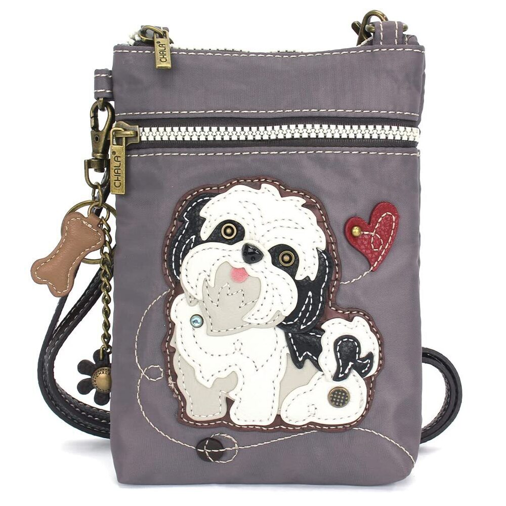 4861 Crossbody RFID Cell Phone Purse - Nylon/Faux Leather Multicolor